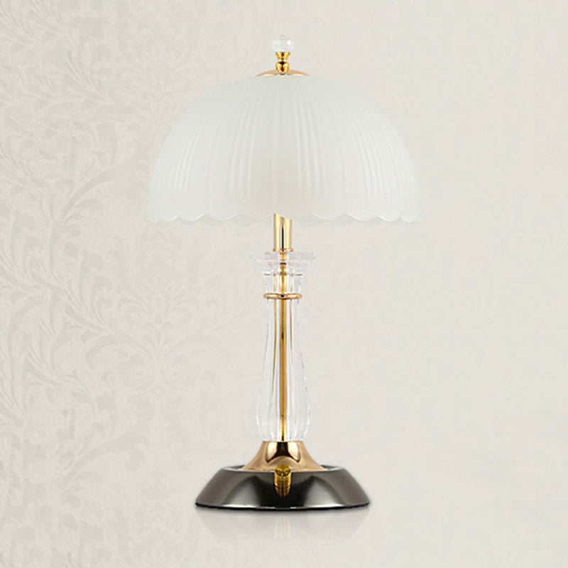 Ultra-moderne Einfachheit Domtisch Lampe weiße Glas Nachttisch-Lampe für Schlafzimmer