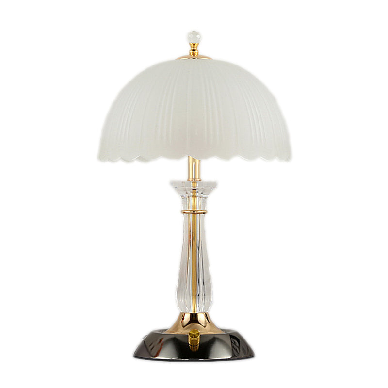 Ultra-moderne Einfachheit Domtisch Lampe weiße Glas Nachttisch-Lampe für Schlafzimmer