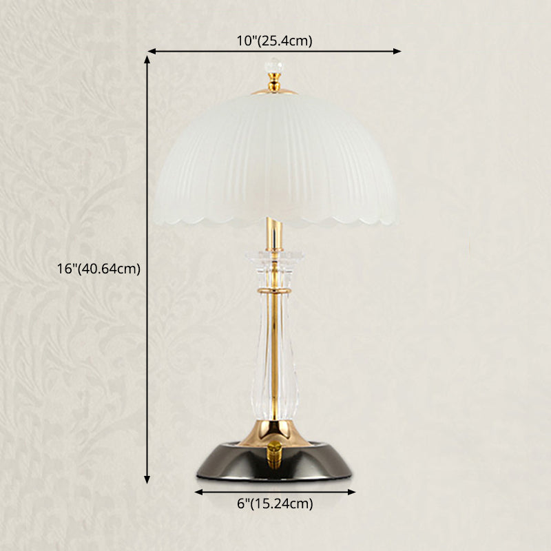 Ultra-moderne Einfachheit Domtisch Lampe weiße Glas Nachttisch-Lampe für Schlafzimmer