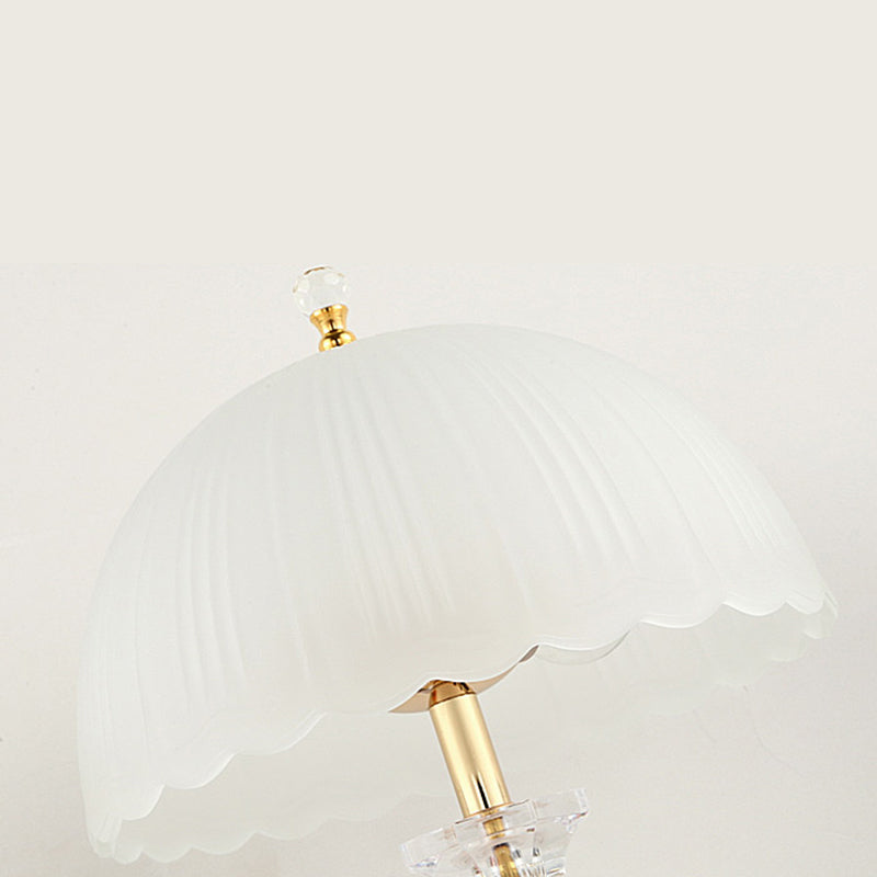 Ultra-moderne Einfachheit Domtisch Lampe weiße Glas Nachttisch-Lampe für Schlafzimmer