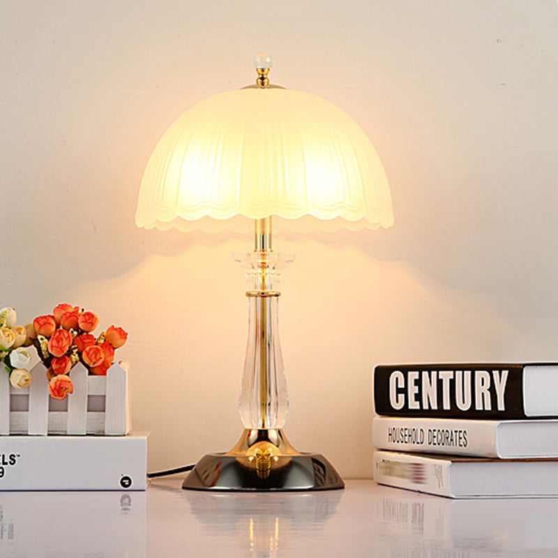 Ultra-moderne Einfachheit Domtisch Lampe weiße Glas Nachttisch-Lampe für Schlafzimmer