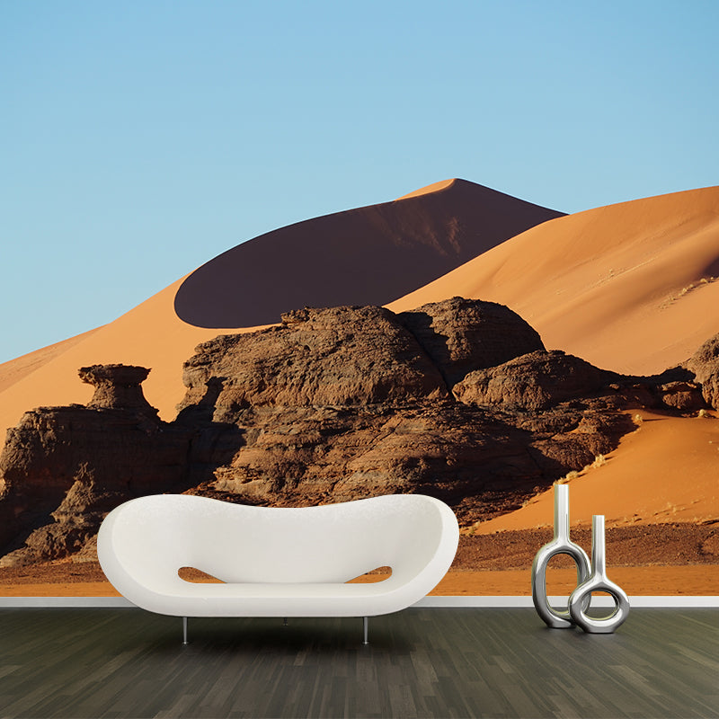 Photography Desert Scenery in Yellow Mural Wallpaper for Home Decor, Full Size