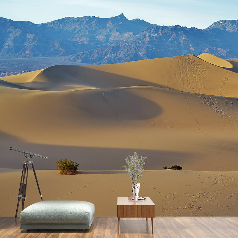 Photography Desert Scenery in Yellow Mural Wallpaper for Home Decor, Full Size