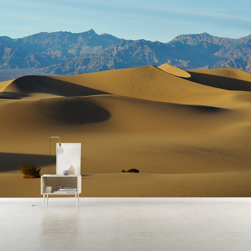 Photography Desert Scenery in Yellow Mural Wallpaper for Home Decor, Full Size
