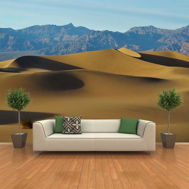 Photography Desert Scenery in Yellow Mural Wallpaper for Home Decor, Full Size