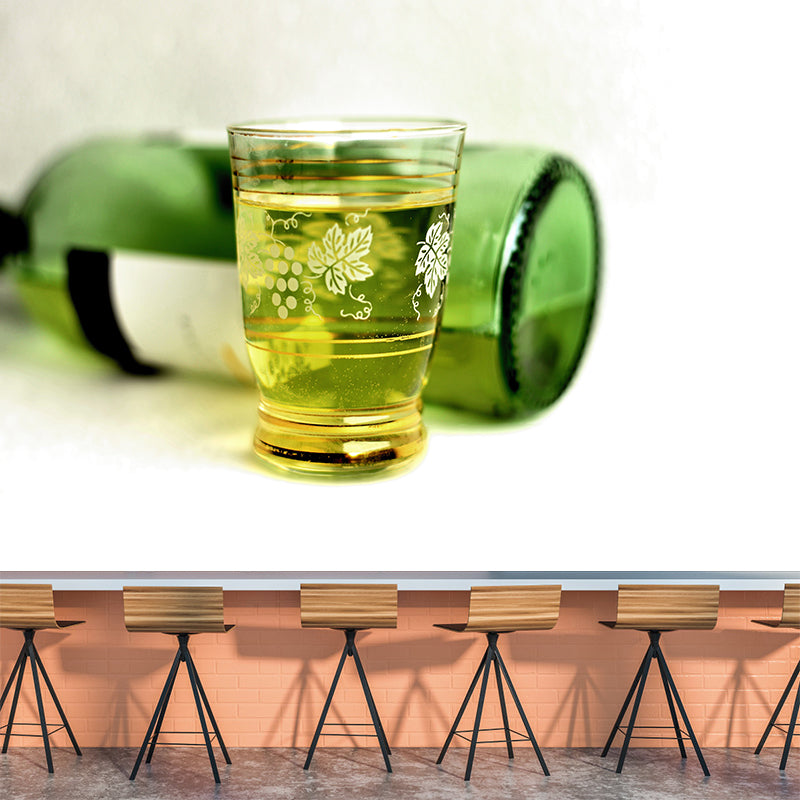 Contemporary Wine Mural Wallpaper Decorative Restaurant Wall Art, Stain Resistant