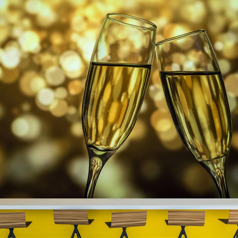 Contemporary Wine Mural Wallpaper Decorative Restaurant Wall Art, Stain Resistant