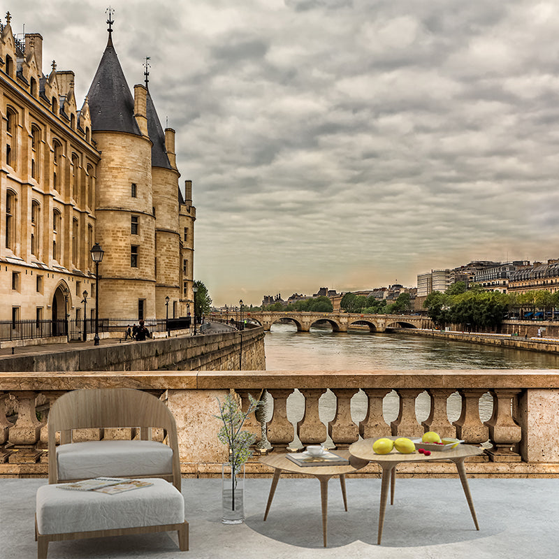 Modern Architecture Mural Decal Custom Made,Waterproofing Wall Decor for Home