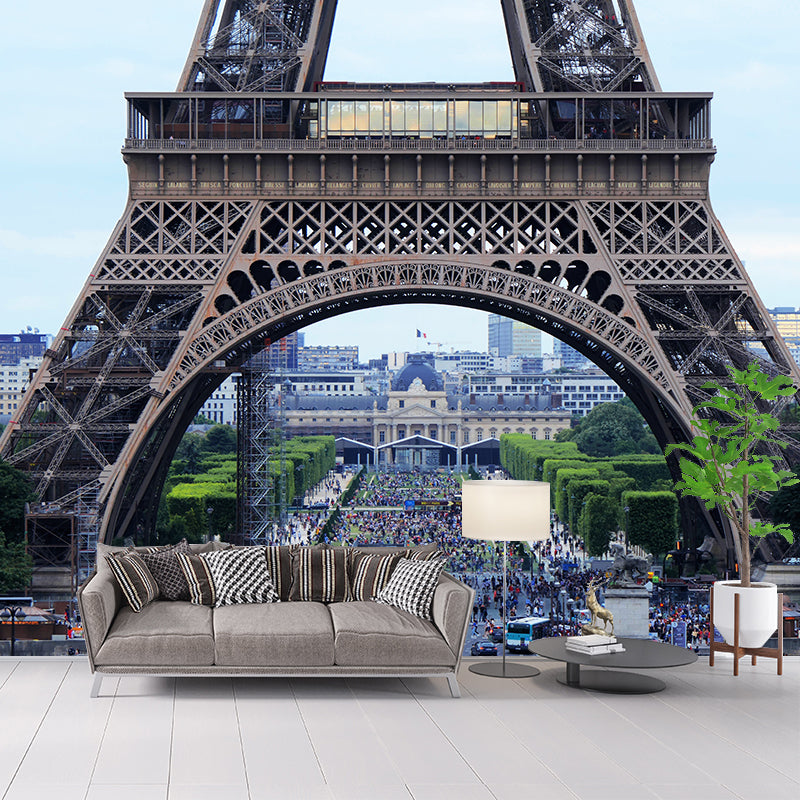 Architecture of Paris Houses Mural Decal Contemporary Water Resistant Wall Covering