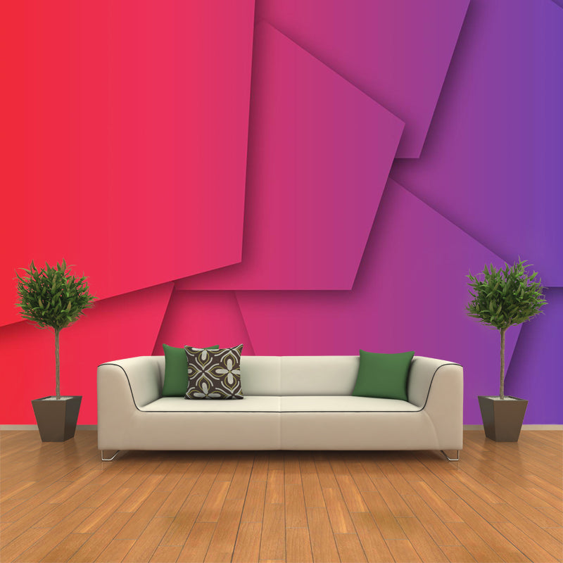 Illustration Geometric Wallpaper Mural Contemporary Wall Decor for House Interior