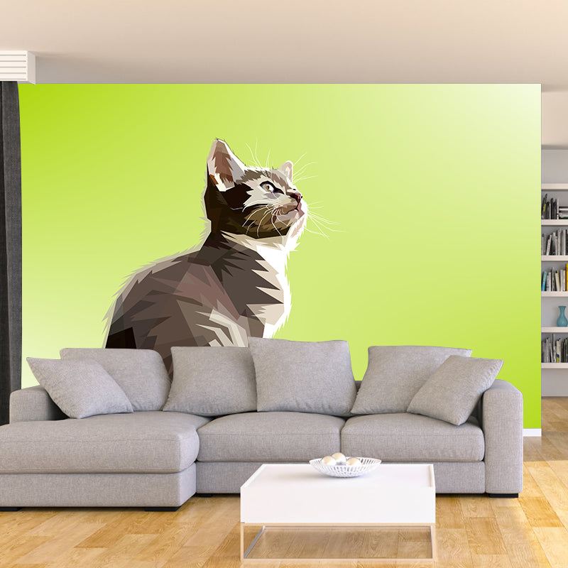 Cute Cartoon Animal Pattern Wall Covering Stain-Resistant Wall Mural for Kid's Bedroom