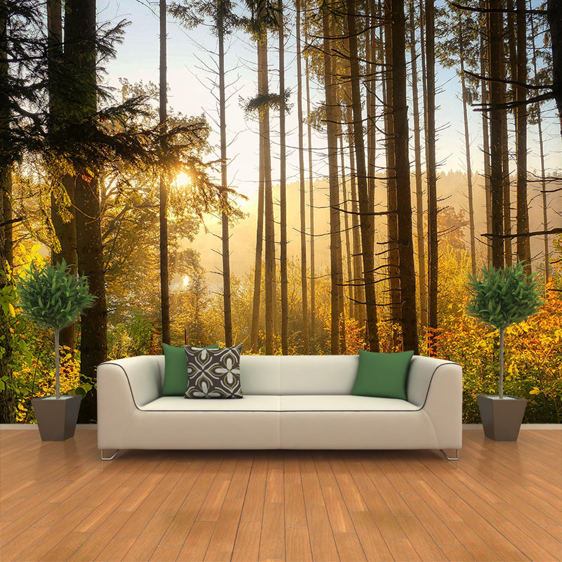 Autumn Forest Landscape Mural Moisture Resistant Modern Style Bedroom Wall Art