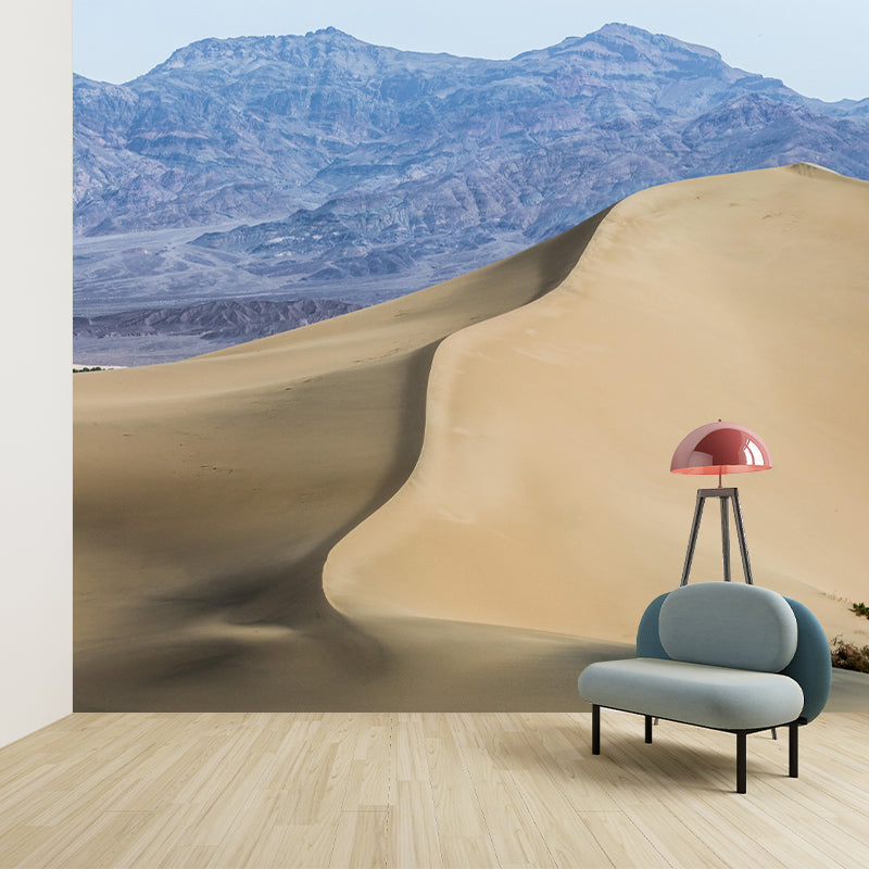 Barren Desert Landscape Mural Moisture Resistant Modern Style Bedroom Wall Art