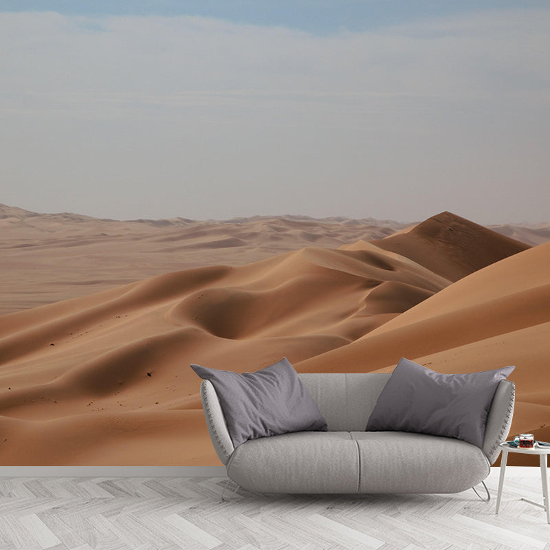 Barren Desert Landscape Mural Moisture Resistant Modern Style Bedroom Wall Art