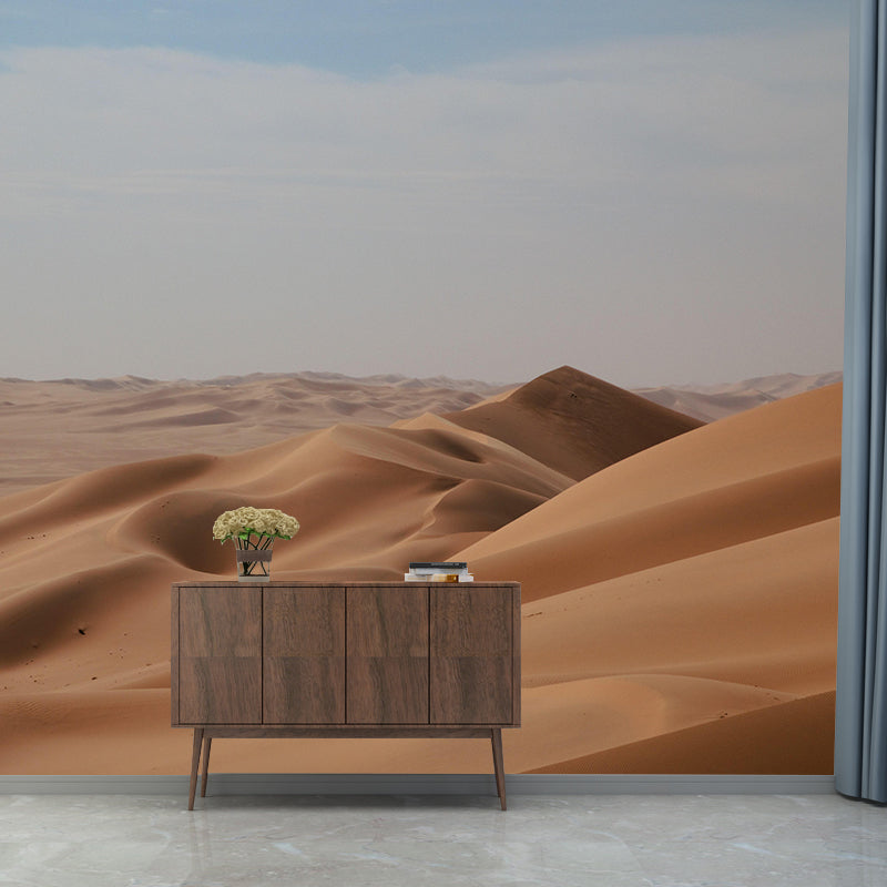 Barren Desert Landscape Mural Moisture Resistant Modern Style Bedroom Wall Art