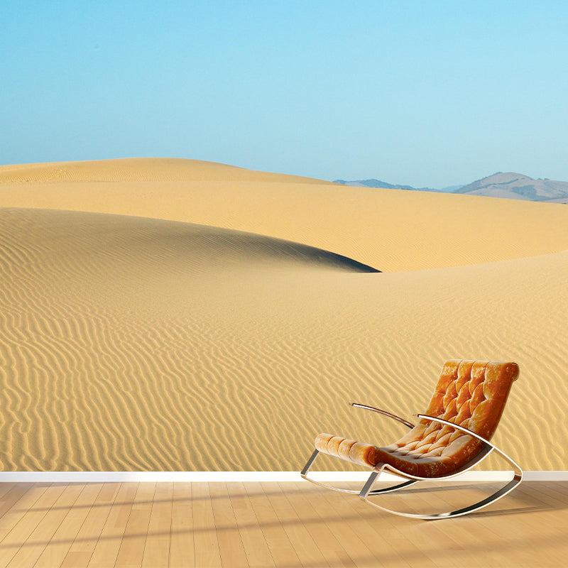 Barren Desert Landscape Mural Moisture Resistant Modern Style Bedroom Wall Art