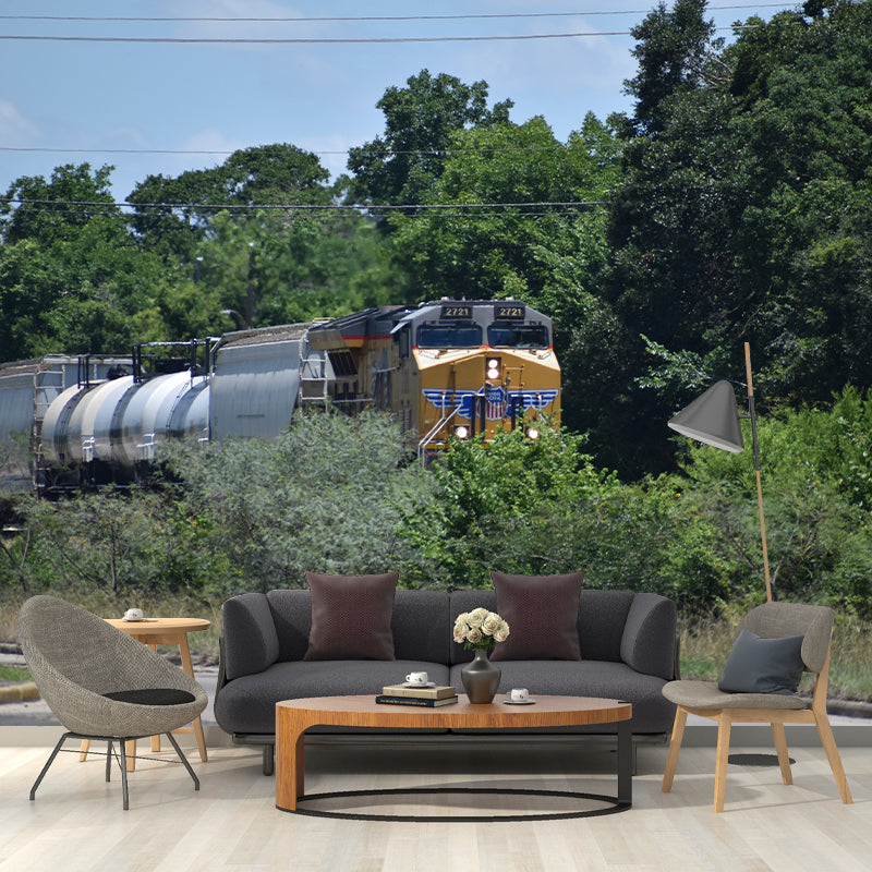 Contemporary Industrial Transportation Wall Mural Meeting Room Decor Moisture Resistant