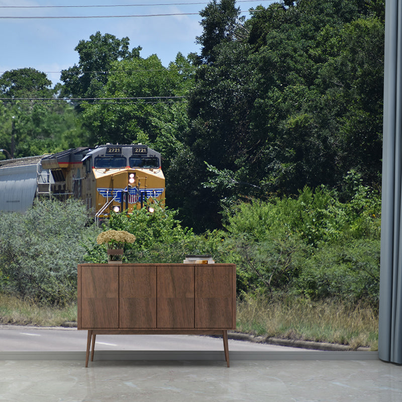 Contemporary Industrial Transportation Wall Mural Meeting Room Decor Moisture Resistant