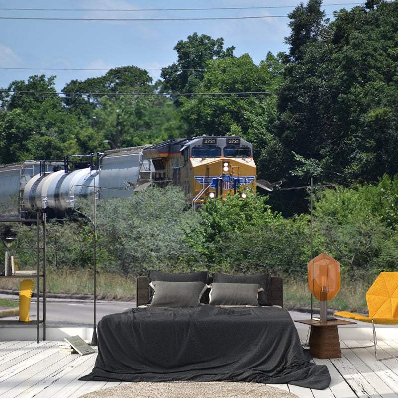 Contemporary Industrial Transportation Wall Mural Meeting Room Decor Moisture Resistant