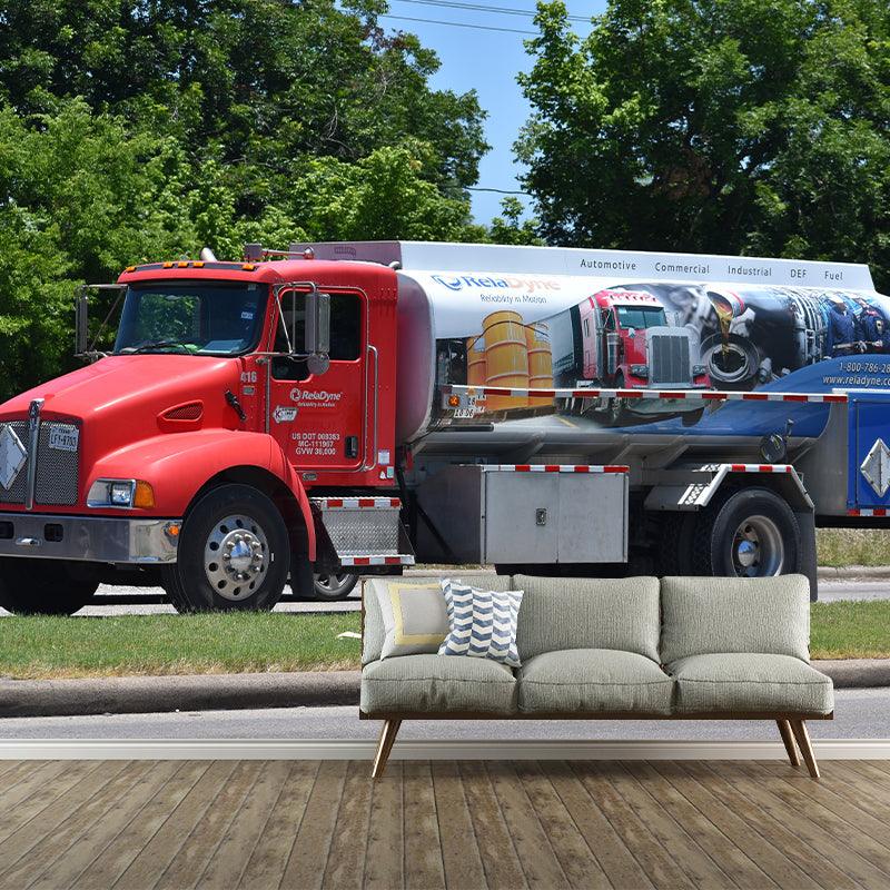 Contemporary Industrial Transportation Wall Mural Meeting Room Decor Moisture Resistant