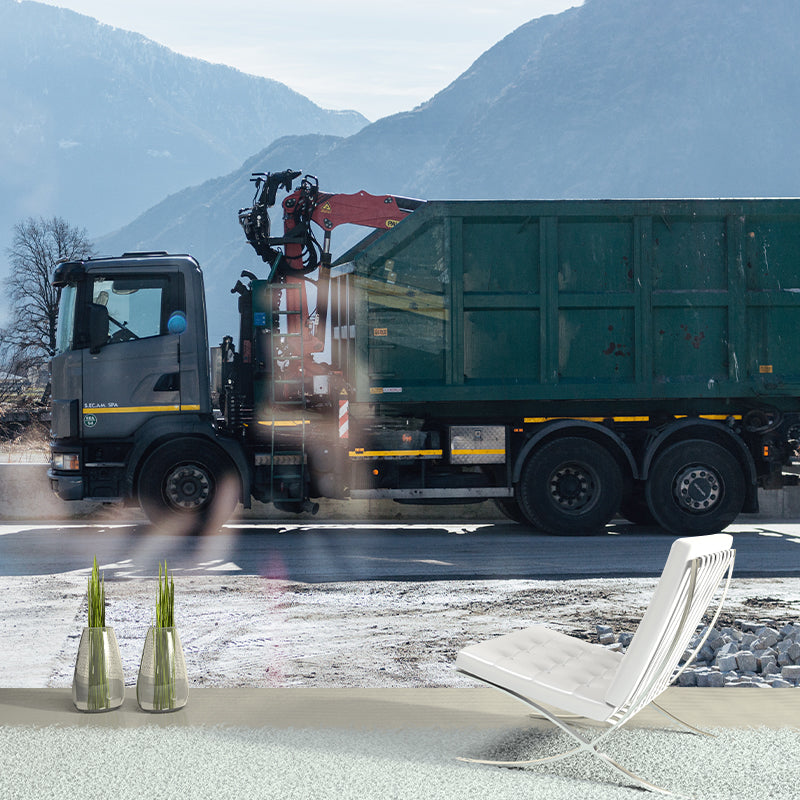 Contemporary Industrial Transportation Wall Mural Meeting Room Decor Moisture Resistant