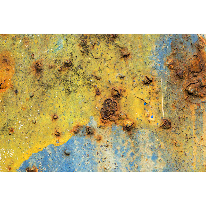 Old Mental Wall Mural Moisture Resistant
Wall Covering for Living Room, Customised