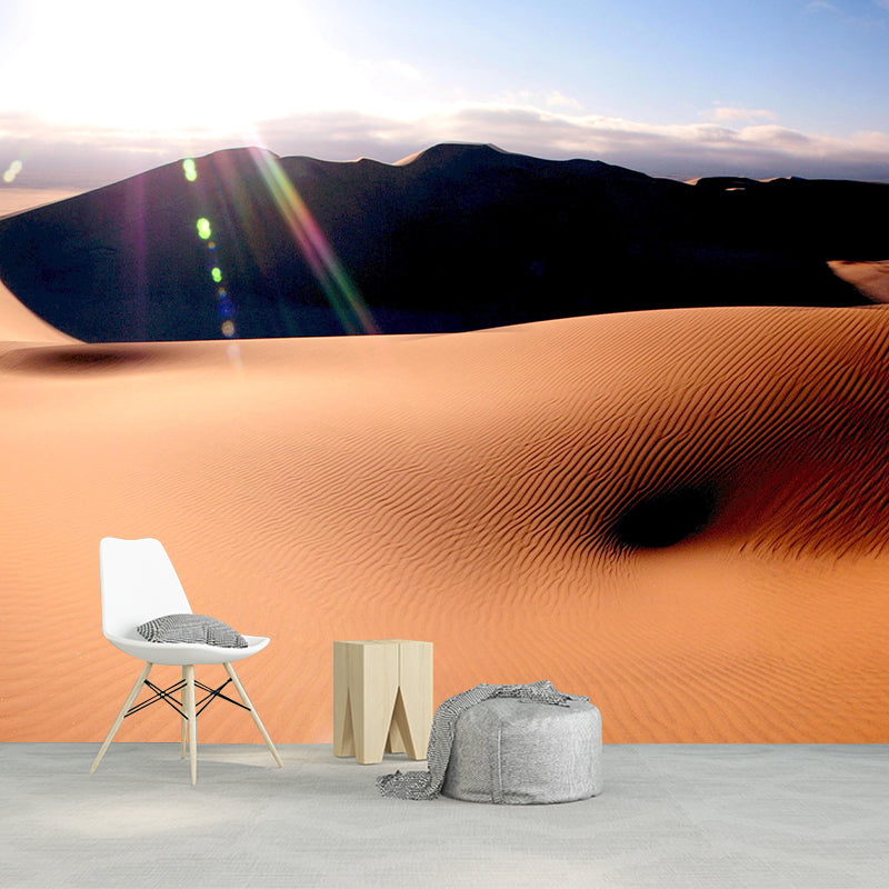 Photography Mural with Namibia's Desert Moisture Resistant Modern Style Bathroom Wall Art