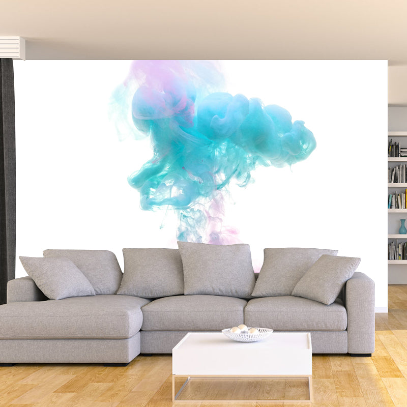 Contemporary Mural with Fusion of Two Inks Pattern Abstract Wall Art for Home Decor