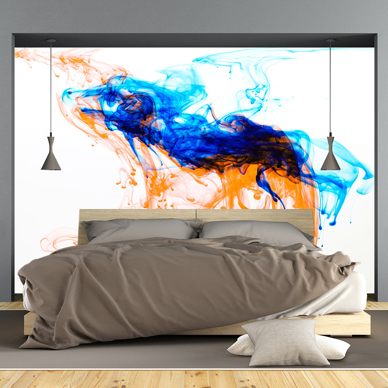 Contemporary Mural with Fusion of Two Inks Pattern Abstract Wall Art for Home Decor