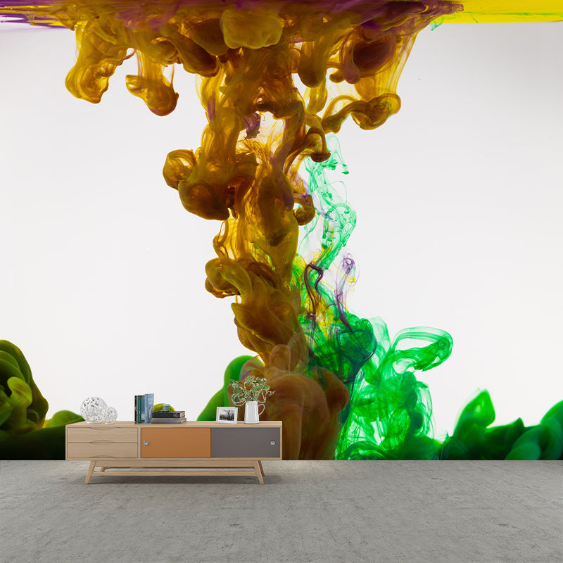 Photography Style Ink Fusion Wallpaper Mural Abstract Modern Wall Decor for Bedroom