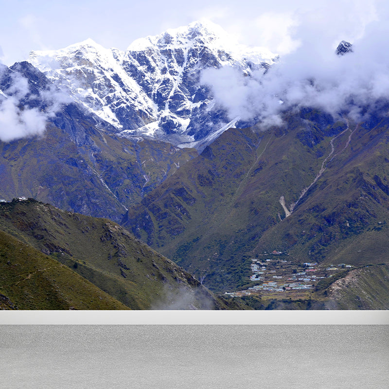 Mount Everest Mural Contemporary Mildew Resistant Family Room Wall Covering