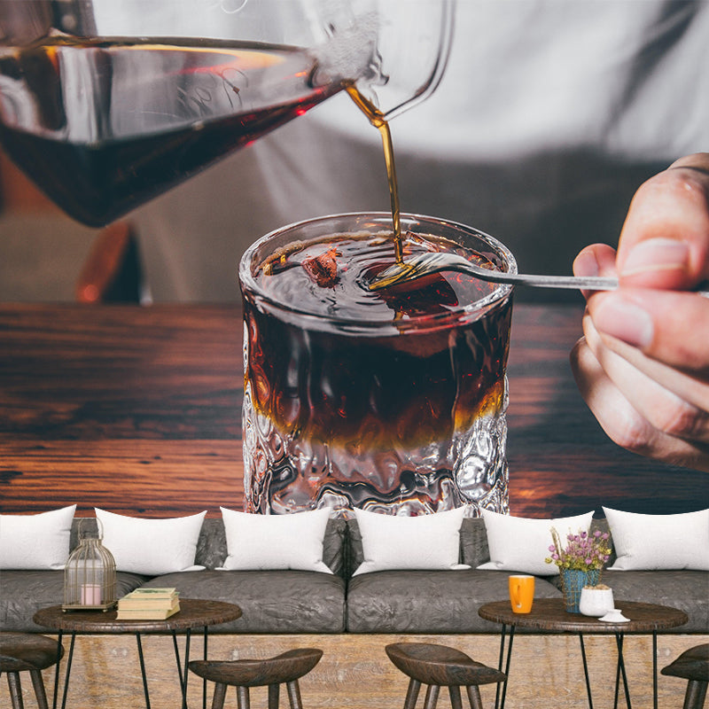 Contemporary Delicious Coffee Mural Wall Eco-friendly Material Covering Coffee Shop Decoration