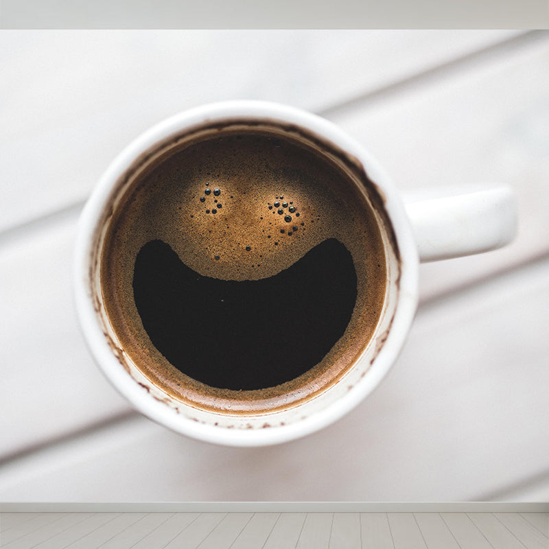 Contemporary Delicious Coffee Mural Wall Eco-friendly Material Covering Coffee Shop Decoration
