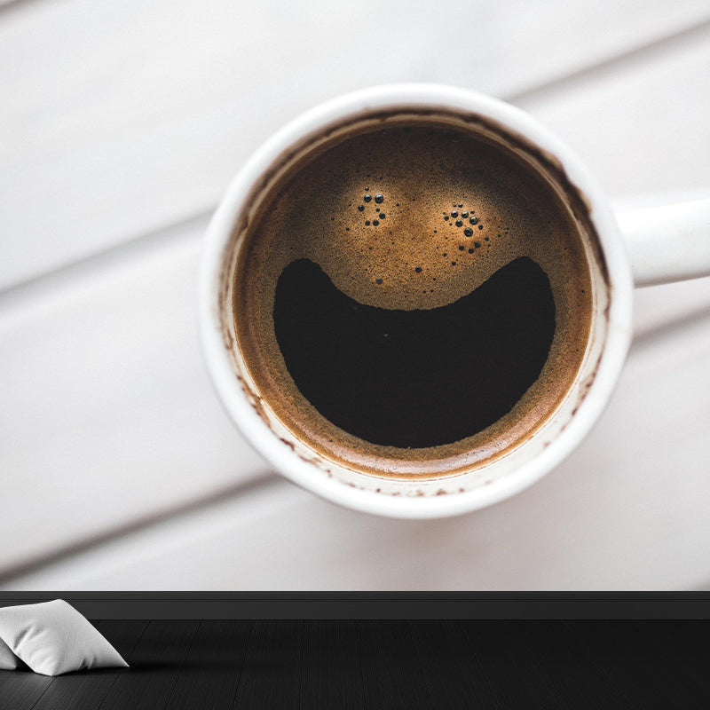 Contemporary Delicious Coffee Mural Wall Eco-friendly Material Covering Coffee Shop Decoration