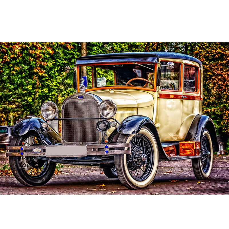 Carta da parati per auto d'epoca Carta da parati decorativa resistente alle macchie per la decorazione domestica