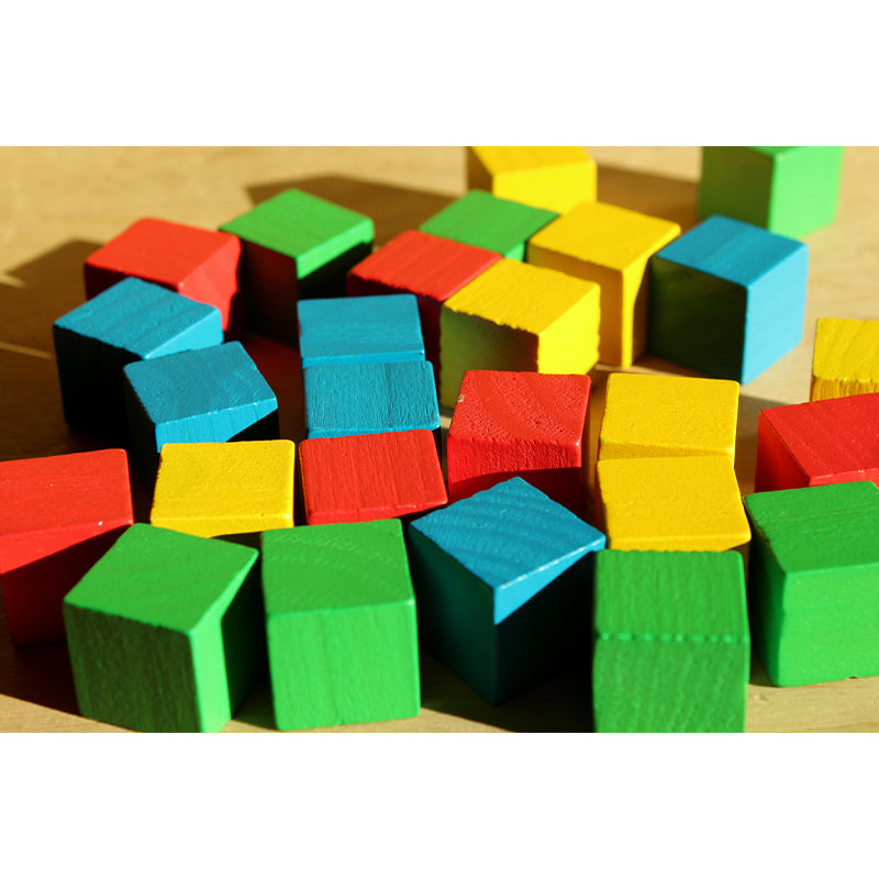 Cube Mural Wallpaper 3D Effect Modern Mildew Resistant Wall Decor for Child's Bedroom