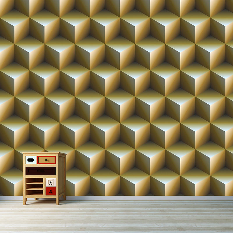 Illustration Geometric 3D Illusion Mural Eco-friendly Wallpaper for Wall Decor