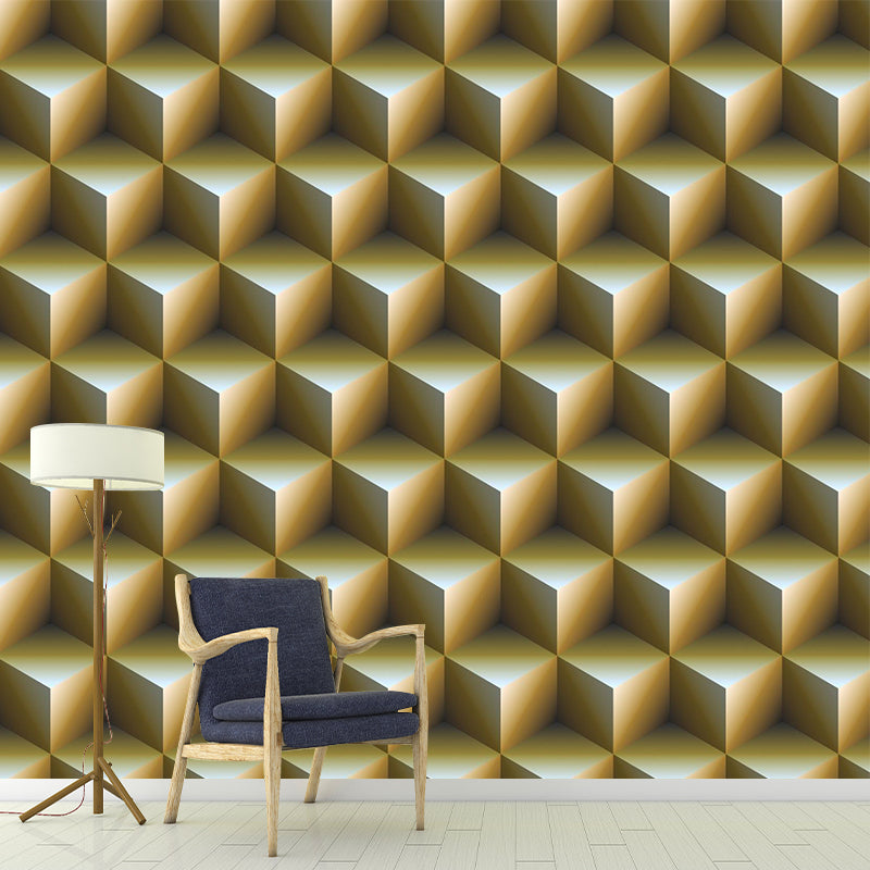 Illustration Geometric 3D Illusion Mural Eco-friendly Wallpaper for Wall Decor