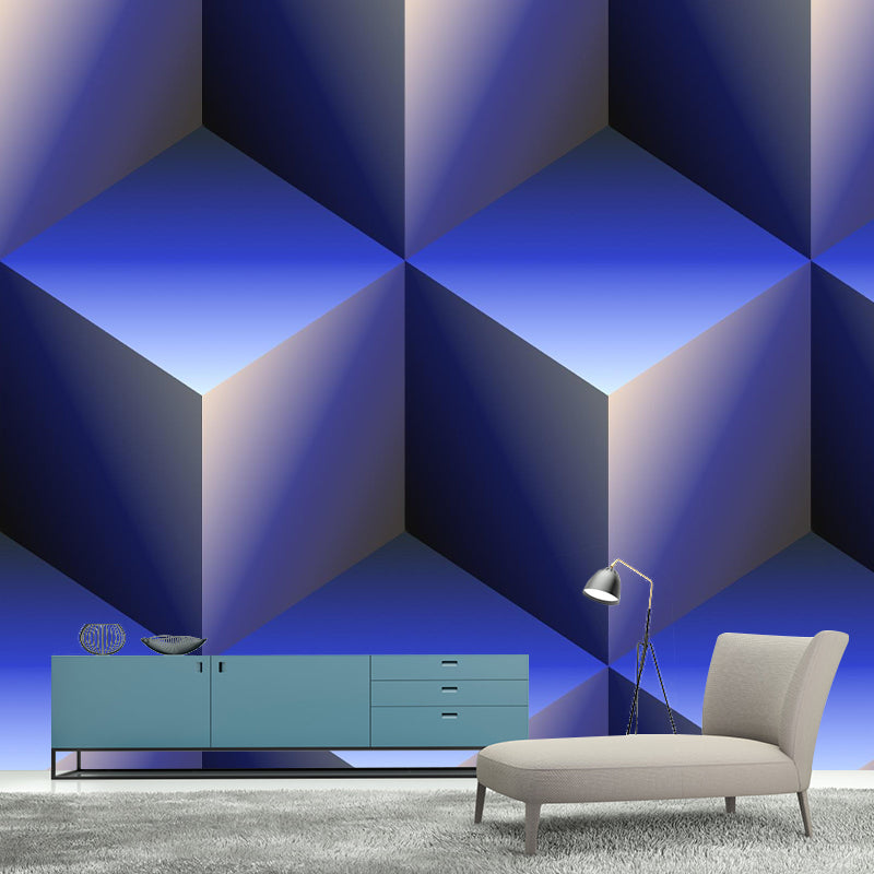 Geometric 3D Illusion Mural Wallpaper for Dining Room Wall Decor Multiple Sizes Available