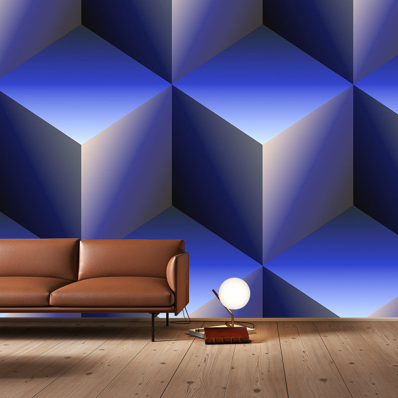 Geometric 3D Illusion Mural Wallpaper for Dining Room Wall Decor Multiple Sizes Available