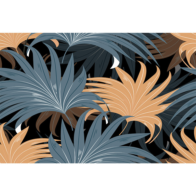 Papier peint mural botanique naturel tropical, couleur douce, décoration murale décorative en feuille de palmier