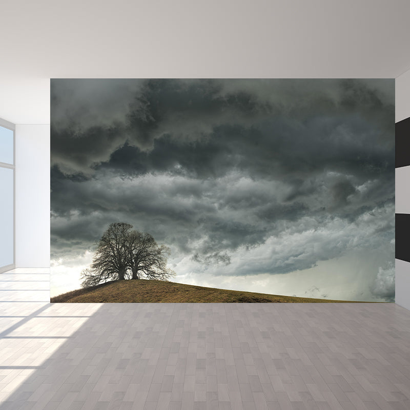 Modern Photography Wallpaper Mural with Dark Clouds Wall Covering for Living Room