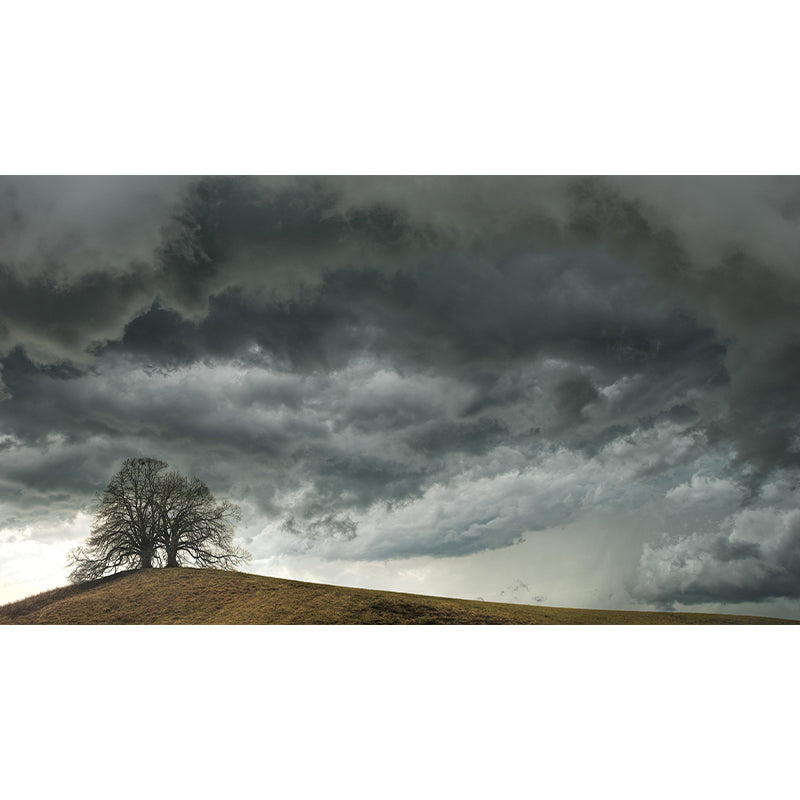 Modern Photography Wallpaper Mural with Dark Clouds Wall Covering for Living Room