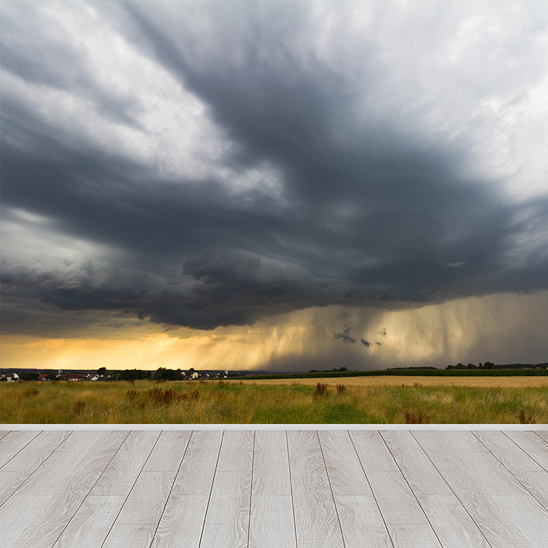 Modern Photography Wallpaper Mural with Dark Clouds Wall Covering for Living Room