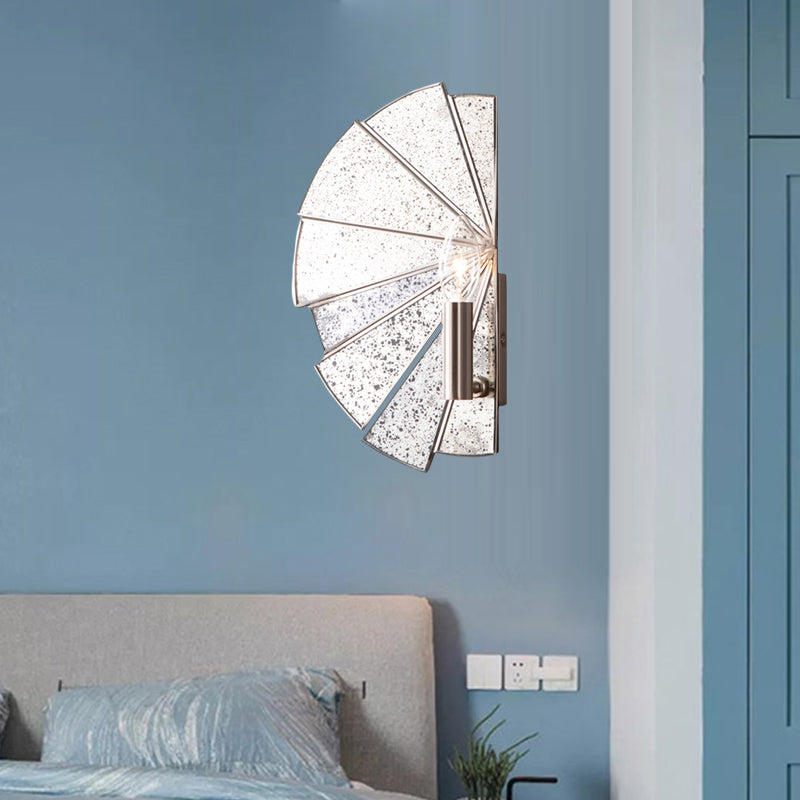 Kandelaar woonkamer muurlamp traditionele stijl metallic 1 licht zilveren sconce licht