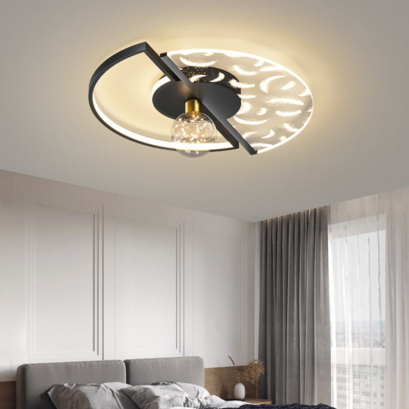 Round Flush Light Fixtures Eenvoud Acryl Plafond Light Fixtures voor Slaapkamer