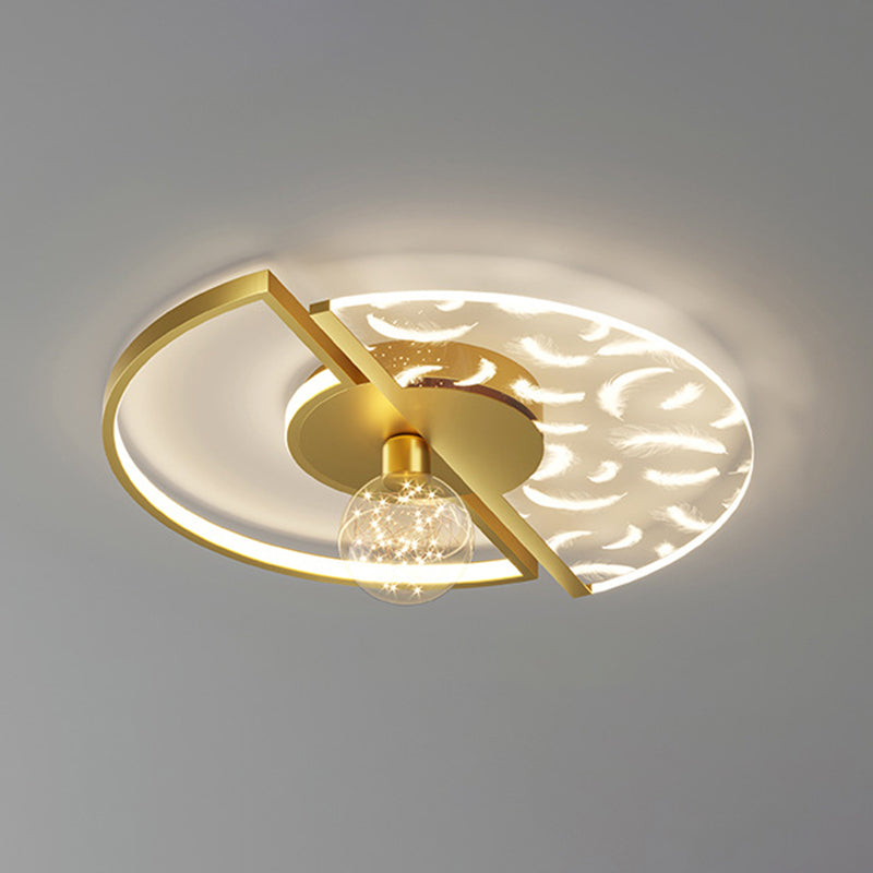 Round Flush Light Fixtures Eenvoud Acryl Plafond Light Fixtures voor Slaapkamer