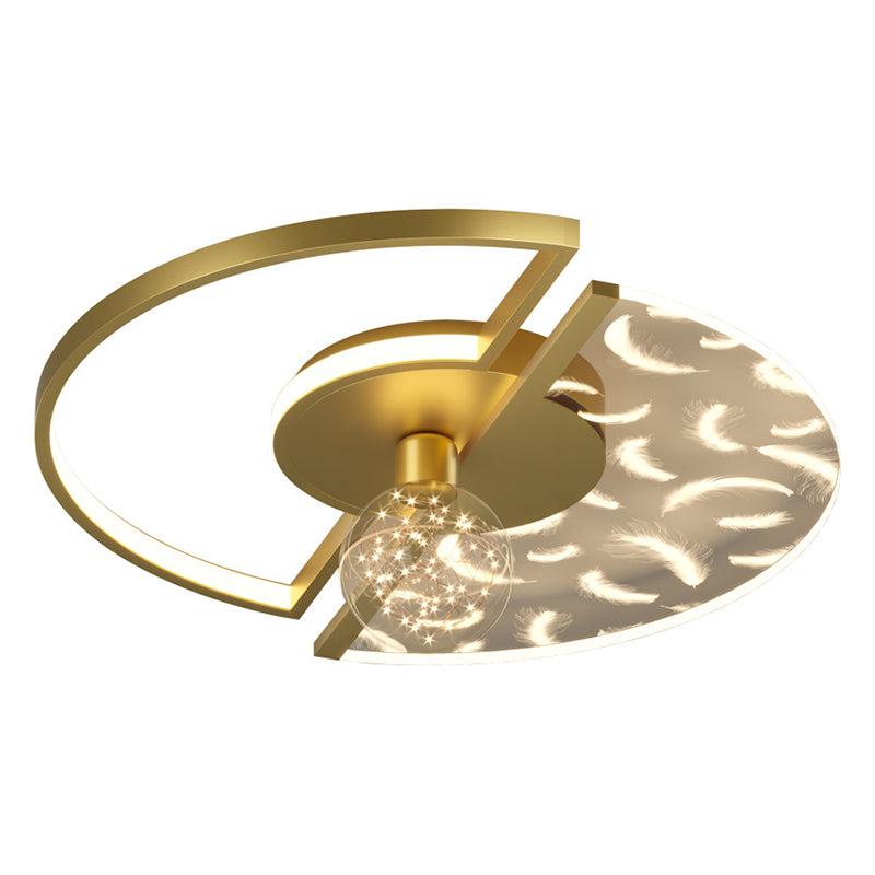 Round Flush Light Fixtures Eenvoud Acryl Plafond Light Fixtures voor Slaapkamer