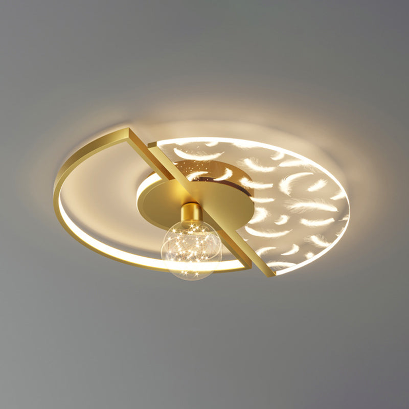 Round Flush Light Fixtures Eenvoud Acryl Plafond Light Fixtures voor Slaapkamer