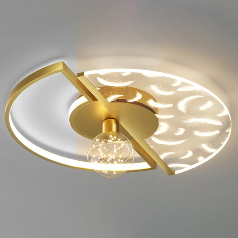 Round Flush Light Fixtures Eenvoud Acryl Plafond Light Fixtures voor Slaapkamer